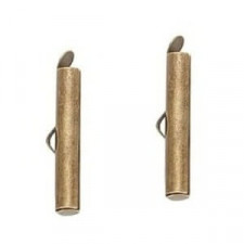 Slide end tubes 30mm - Antique bronze